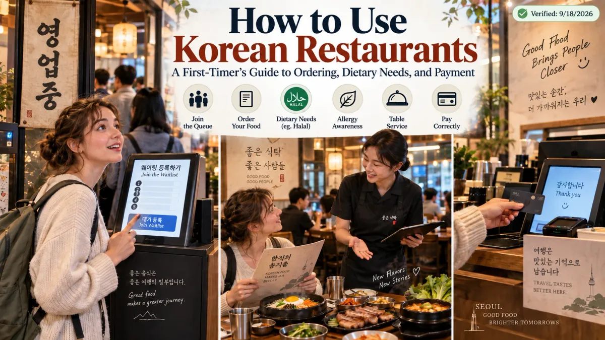 Featured image for travelers learning how to use Korean restaurants